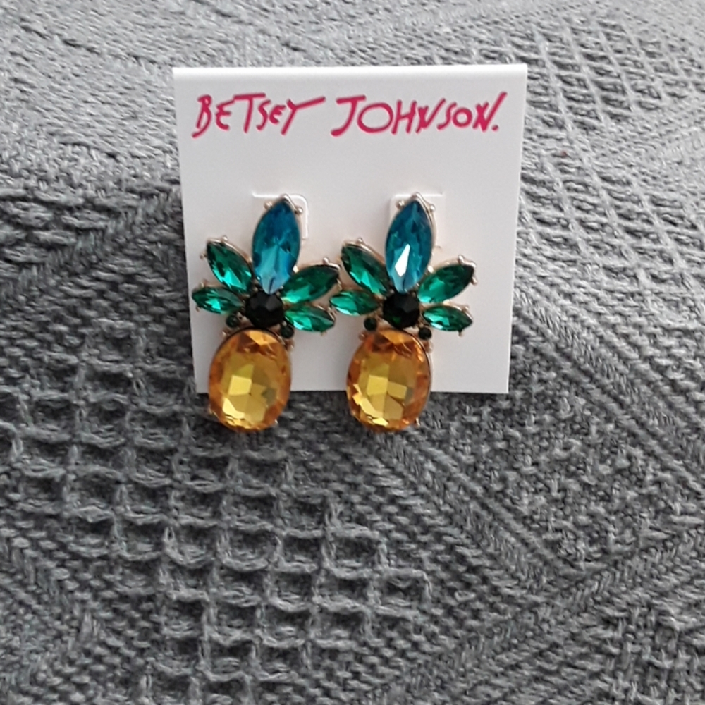 Betsey Johnson PINEAPPLE EARRINGS